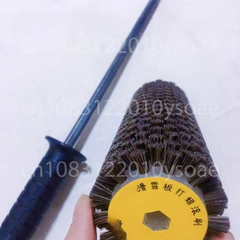 Ski waxing roller brush polishing roller brush horsehair brush