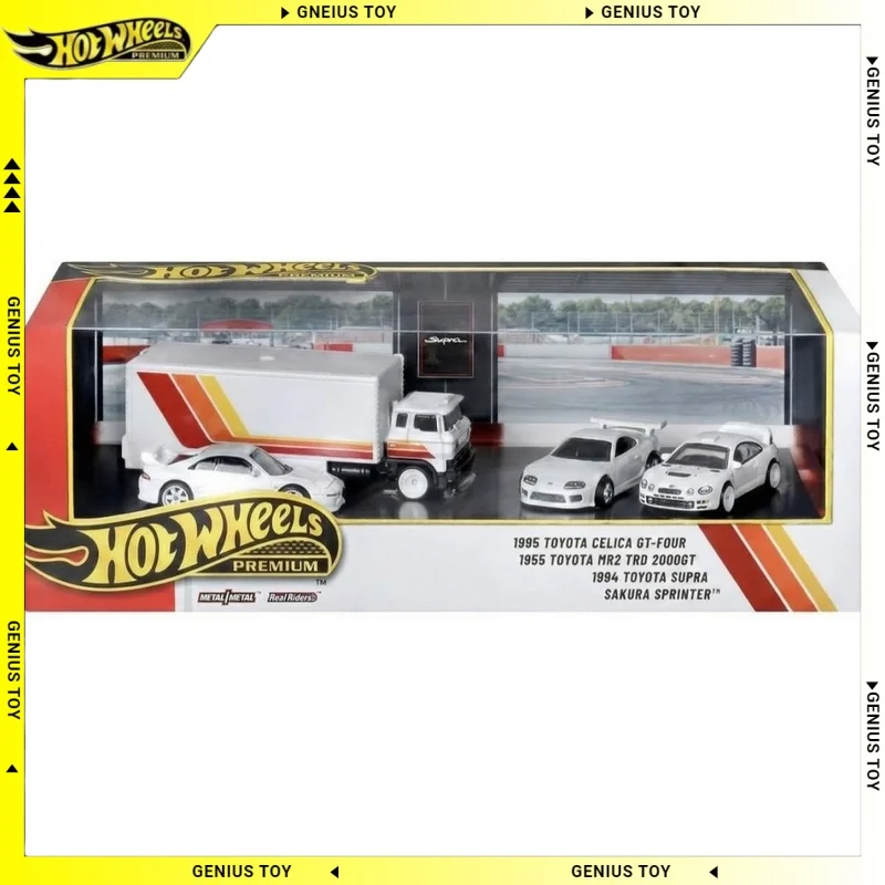 

Набор моделей автомобилей Hot Wheels Premium Toyota 2026 Diorama Box Set: 1994 Supra, 1995 Celica GT Four, 1995 MR2 TRD, 2000GT Sakura Pri