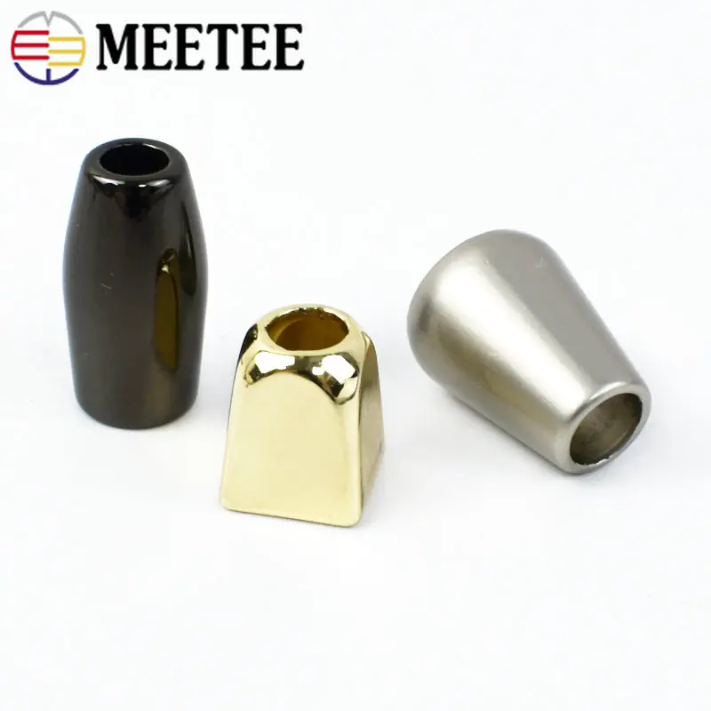 Meetee 20/50pcs Metal Stopper Jacket Drawstring Button Hat Cord Lock Bell Elastic Rope End Buckle DIY Garment Stoppers Buttons