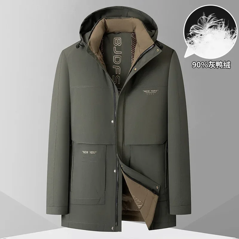 new arrival fahsion suepr large Men's thick cold proof top, winter detachable hat down jacket plus size 4XL 5XL 6XL 7XL 8XL