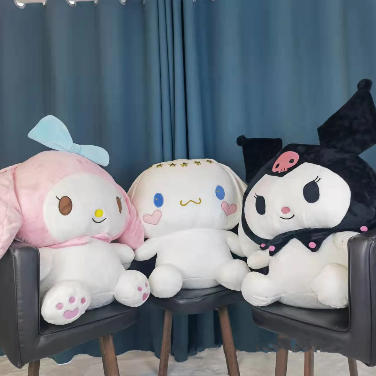 

55cm Big Size Kuromi My Melody Plush Toy Cinnamoroll Doll Stuffed Japanese Style Anime Lovely Hug Plushies Xmas Gifts