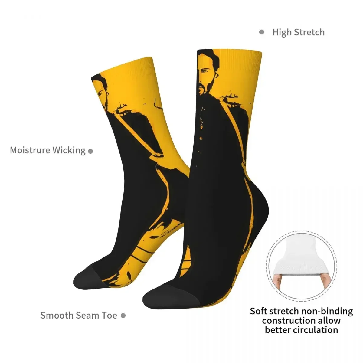 John Wick Socks Harajuku Super Soft Stockings All Season Long Socks Accessories for Man's Woman's Gifts