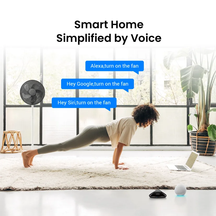 Broadlink RM MAX IR/RF wifi جهاز التحكم عن بعد العالمي MAX أتمتة المنزل الذكي التلفزيون التيار المتناوب مروحة الستائر المتوافقة مع Alexa و Google Home #5