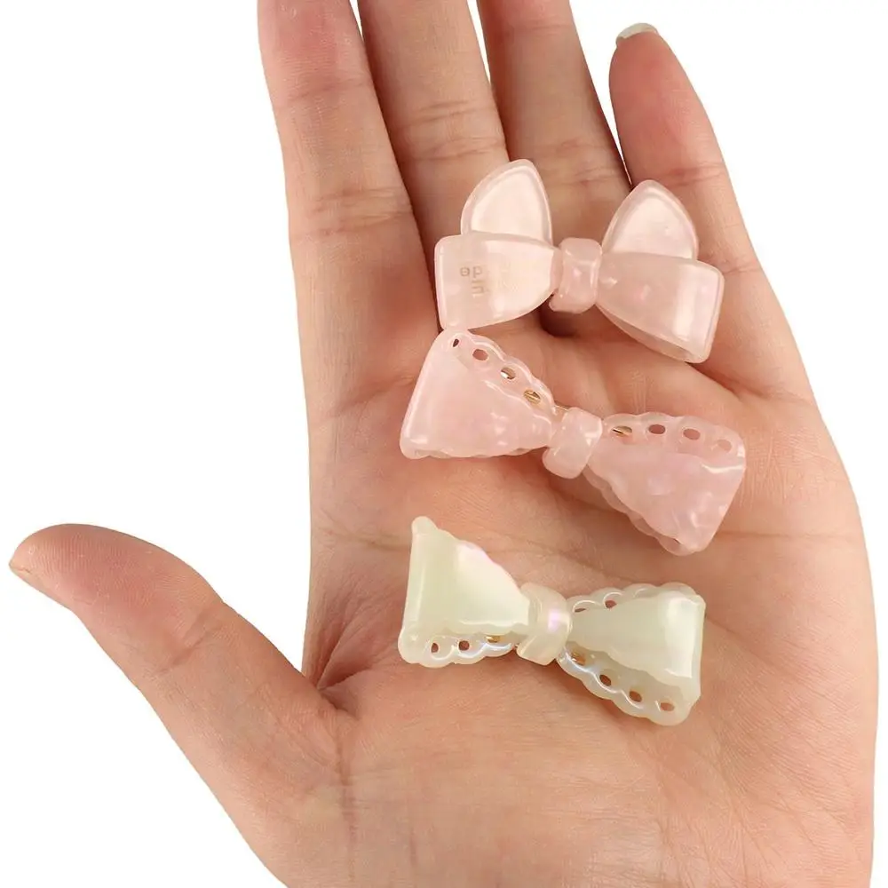 

Sweet Jelly Color Bow Hairpin Headwear Barrettes Mini Hair Claw Side Clip Top Clip Acetic Acid Hair Clip Ladies