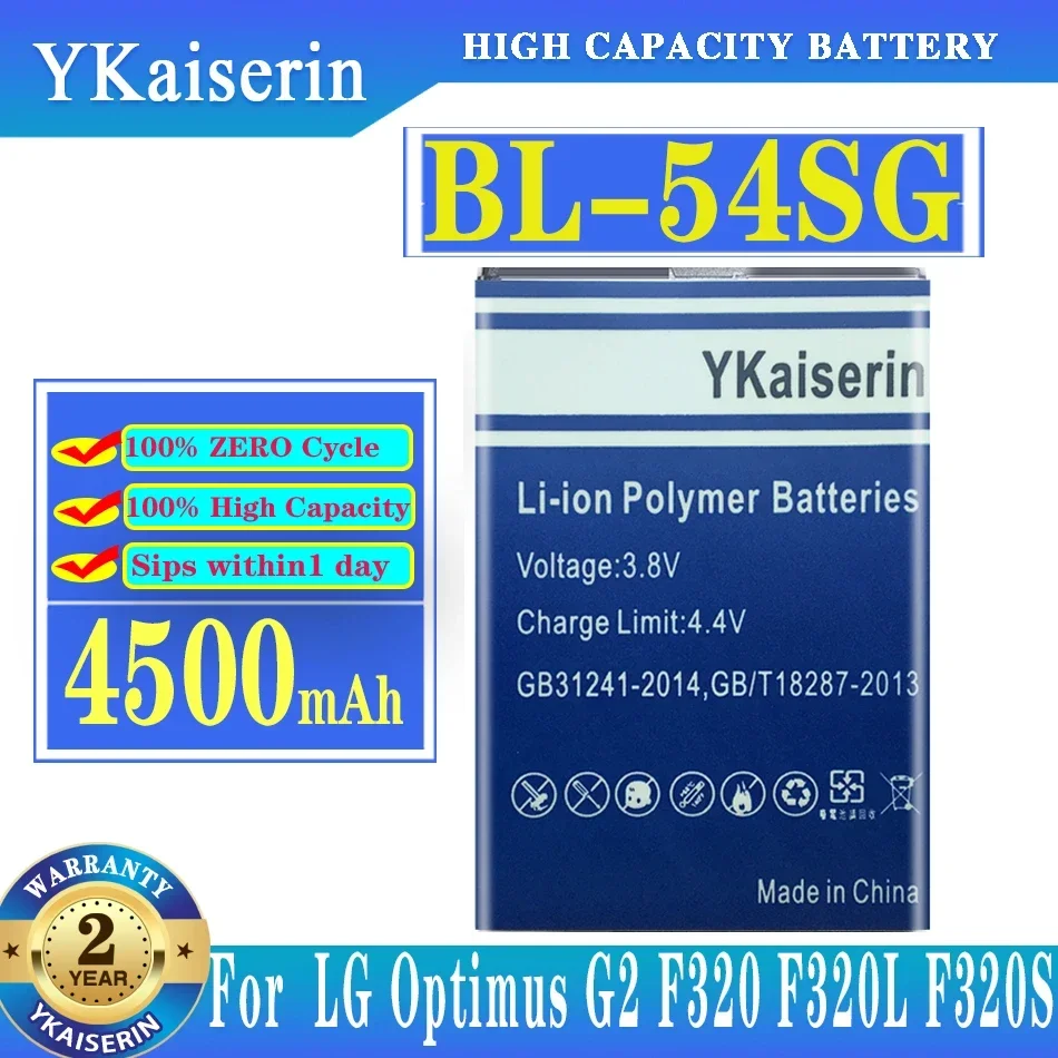 

YKaiserin BL-54SG Аккумулятор 4500 мАч для LG G2 Optimus VU3 F320S F320K F320L F300 Сменный аккумулятор G2 BL54SG BL 54SG Batteria