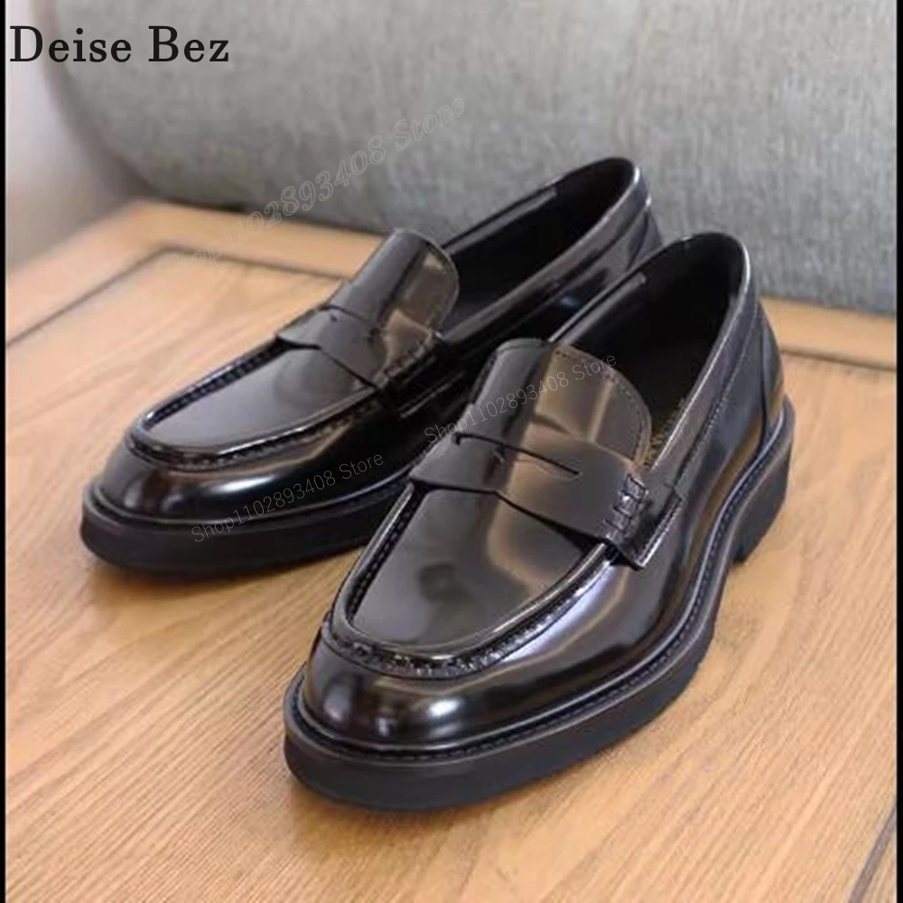 Business Loafers Black Patent Leather Men Dress Shoes Slip-on Comfort Pointed Toe High Quality Men Shoes 2024 Zapatillas Mujers