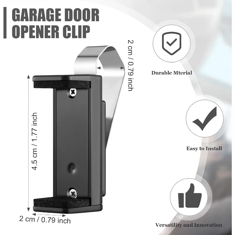 Car Sun Visor Clip Holder Gate Remote 47-68mm for Garage Door Control Car Keychain Barrier Universal Opener Quick Installation