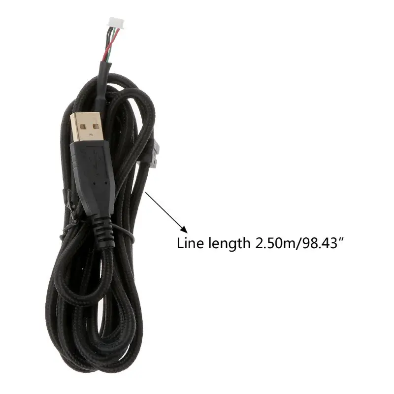 Gold Plated Nylon Braided Mouse Line USB Cable Fit for BlackWidow X