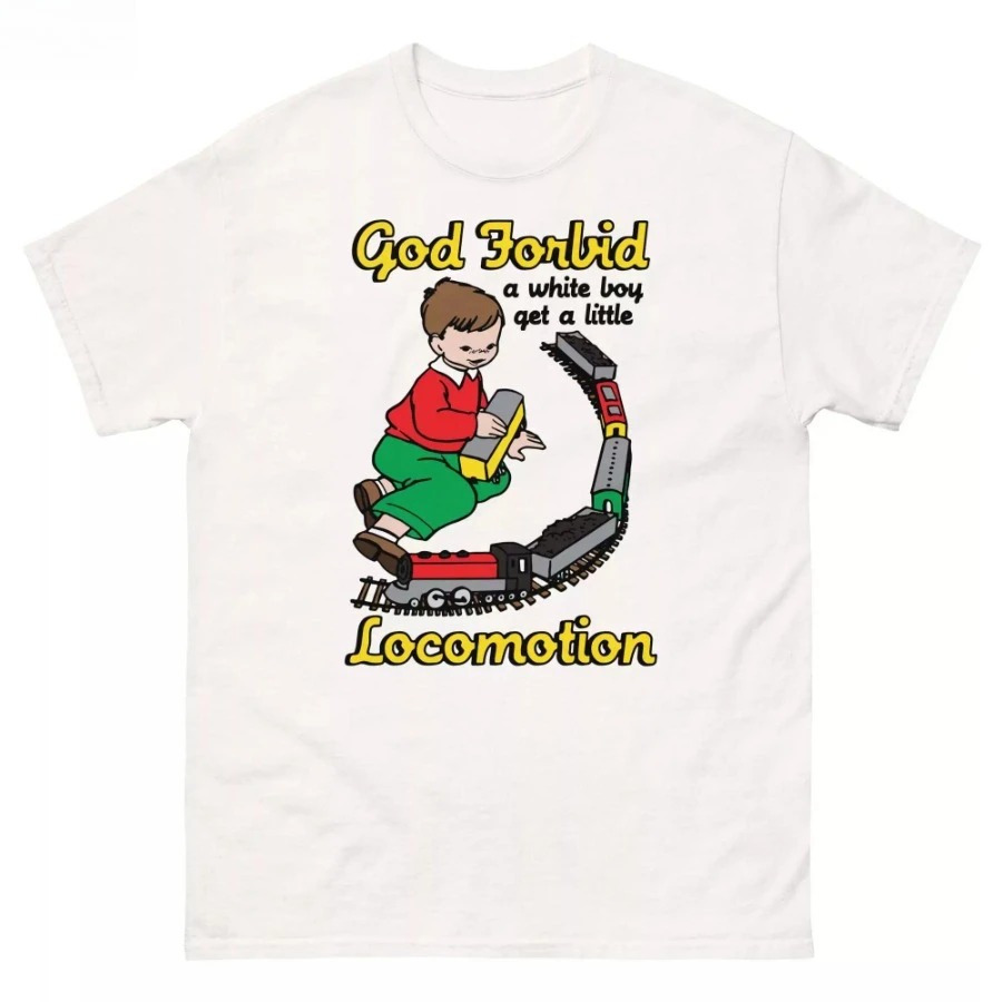 God Bonlid A White Boy Get A Little Print T-shirt Unisex Style Summer Harajuku Y2k Oversized Loose Casual