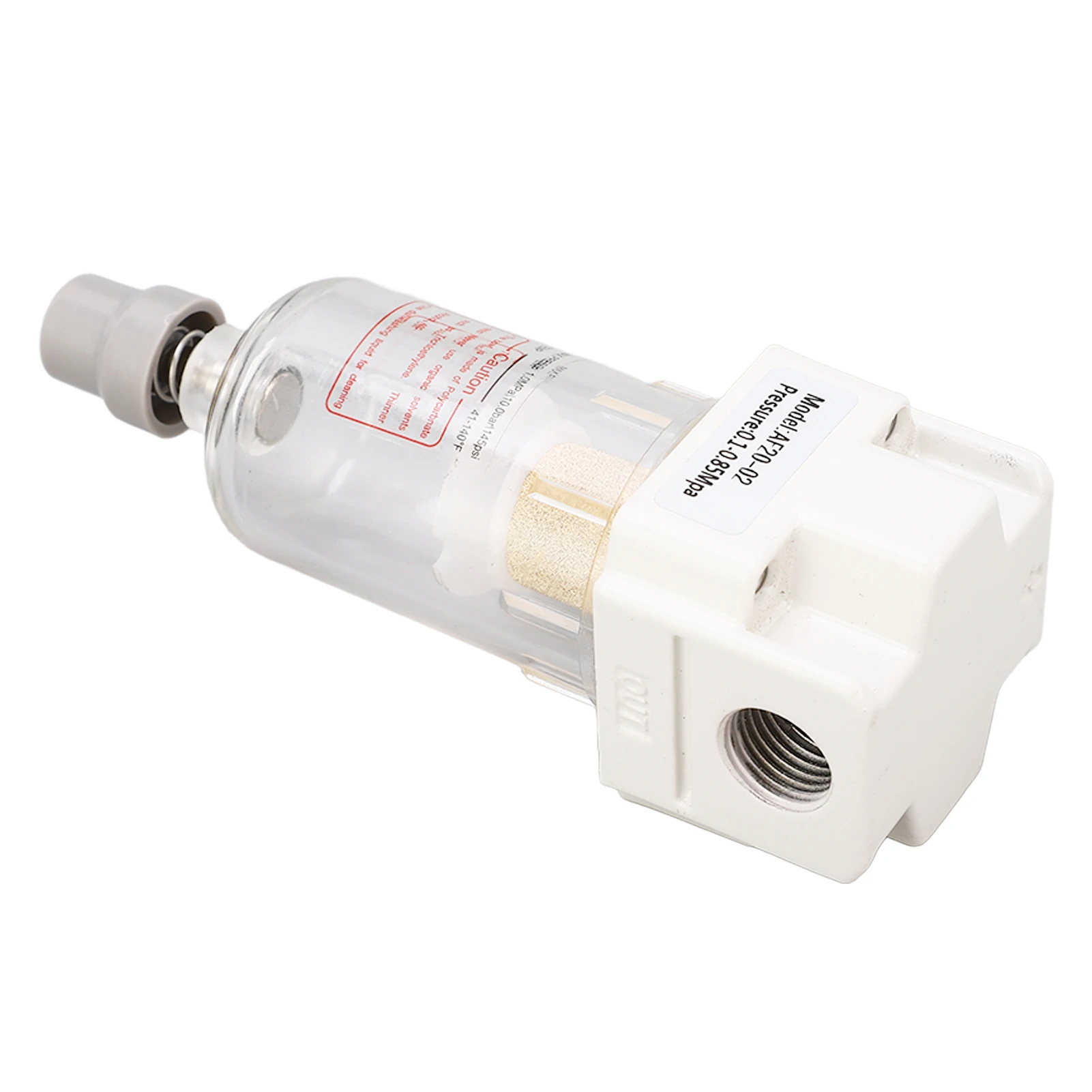 Compressed Air Regulator G1/4in Air Line Filter Pressure Regulator Air Compressor Pipe Accessory 0.1‑0.85Mpa Drain Function