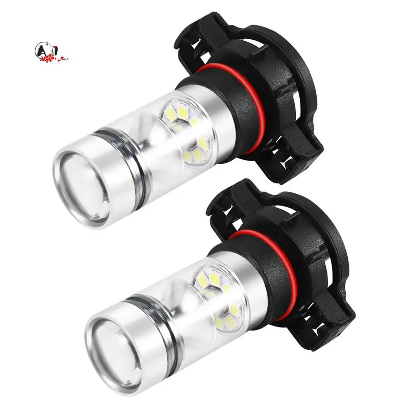 A10E-2X 5202 H16 Ps24w عالية الطاقة 100W 6000K سوبر وايت Led أضواء الضباب Drl لمبة