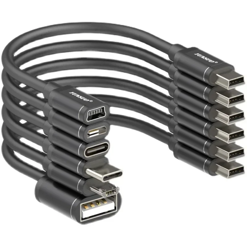 قصيرة 15 سنتيمتر 25 سنتيمتر 50 سنتيمتر USB صغير مايكرو Type-C USB نقل البيانات تمديد كابل OTG DSLR كاميرا USB المحمول القرص الصلب شحن الحبل