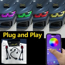 For  BMW G22 G23 G26 G80 G82 M3 M4 430i M440i RGB Daytime Running Lights DRL Yellow, Blue, Red Daytime Running Lights