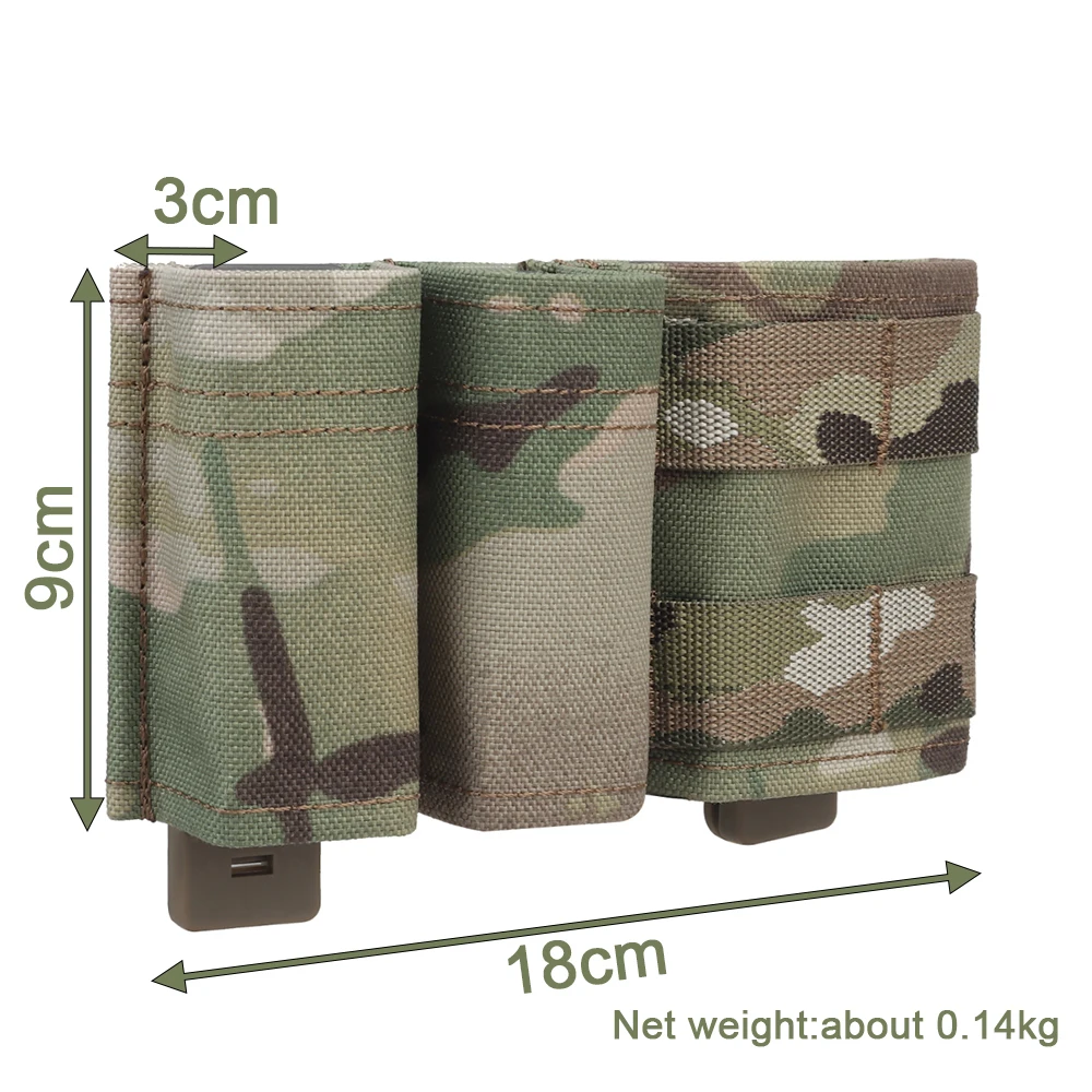 Tactische 5.56 9Mm 1 + 2 Magazine Pouch Kywi Wedge Insert Shorty Mag Bag Molle M4 G17 AR15 Airsoft riem Vest Gear Met Maclice Clip