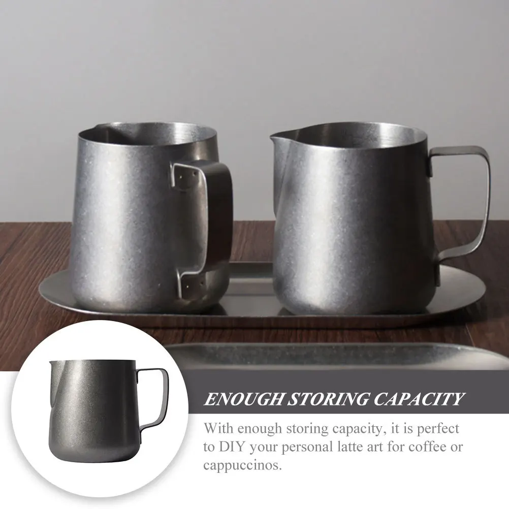 Milk Frothing Pitcher Stainless Steel Lightweight Portable Easy Clean for Latte Art Cappuccinos