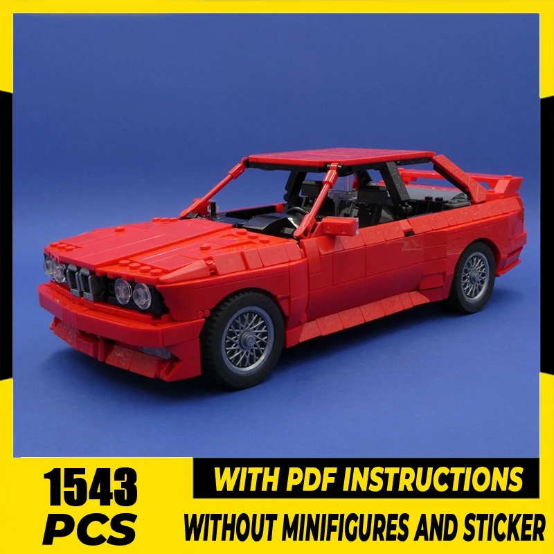 

Super Sports Car Moc Building Blocks E30 M3 Champion Speed Cars Model Technology Brick DIY Assembly Construction Toy HolidayGift