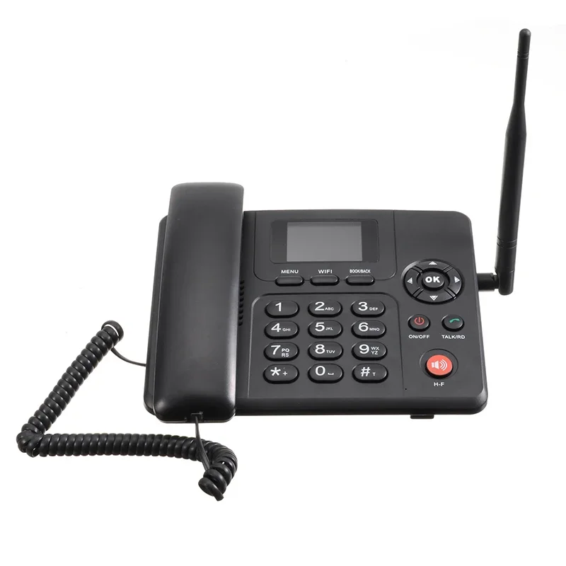 4G WIFI Wireless Fixed Phone Desktop Telephone GSM SIM Card LCD for Office Home Call Center Company Hotel Landline Phone