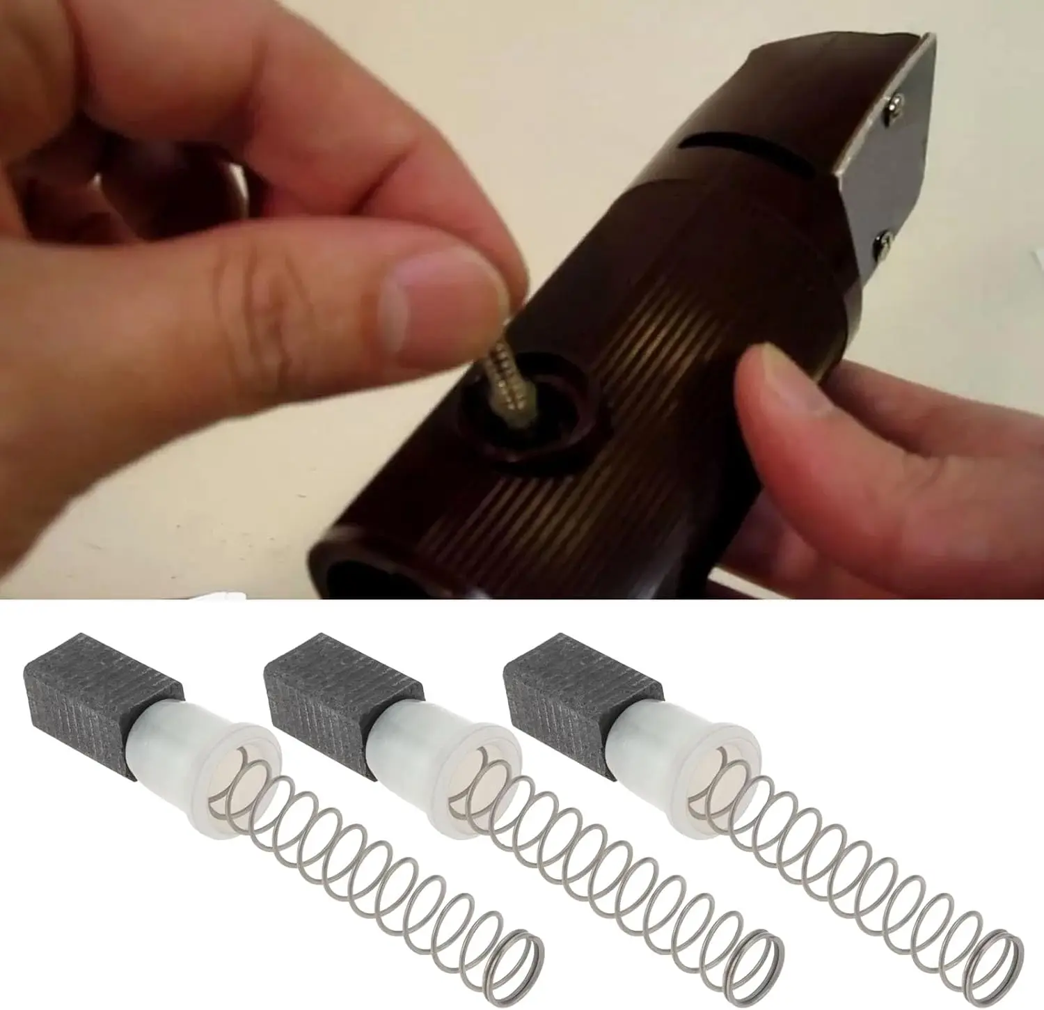 Clipper Cepillo de carbón y conjunto de resorte de cepillo para Oster A5 Classic 76 97 Piezas y accesorios de reparación Piezas de cortadora de cabello Oster