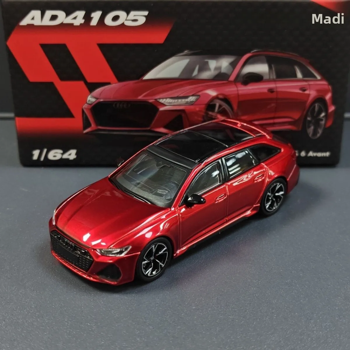 

1:64 Masdi Audi Rs6 Car Alloy Static State Small Scale Miniature Diecast Model Collection Audi Ornament Custom Toy