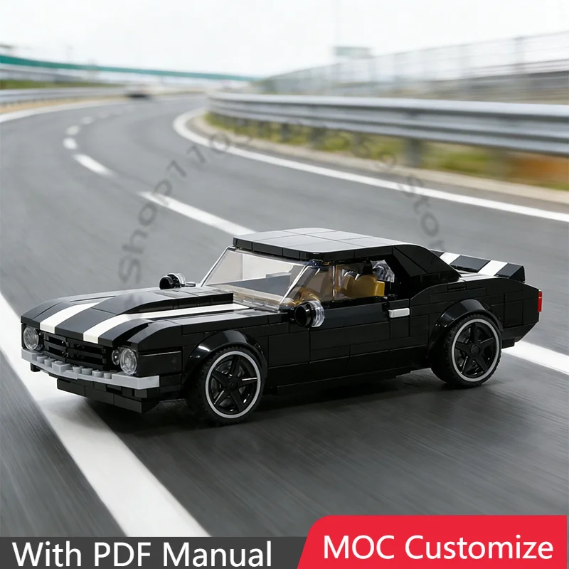 

327 PCS Speedy Sports Car 1967 Chevrolet MOC Customize Modular Building Block Creative Design DIY Boys Festival Toy Gift