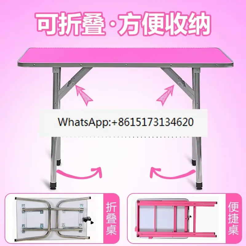 Foldable Pet Grooming Table for Dogs Bathing Station Adjustable Height Non Slip Surface Portable Dog Grooming Stand