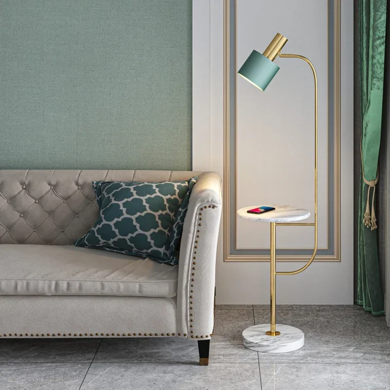 

Nordic Instagram Style Floor Lamp Living Room Sofa Side Table Bedroom Bedside Modern Simple and Light Luxury Vertical Table Lamp