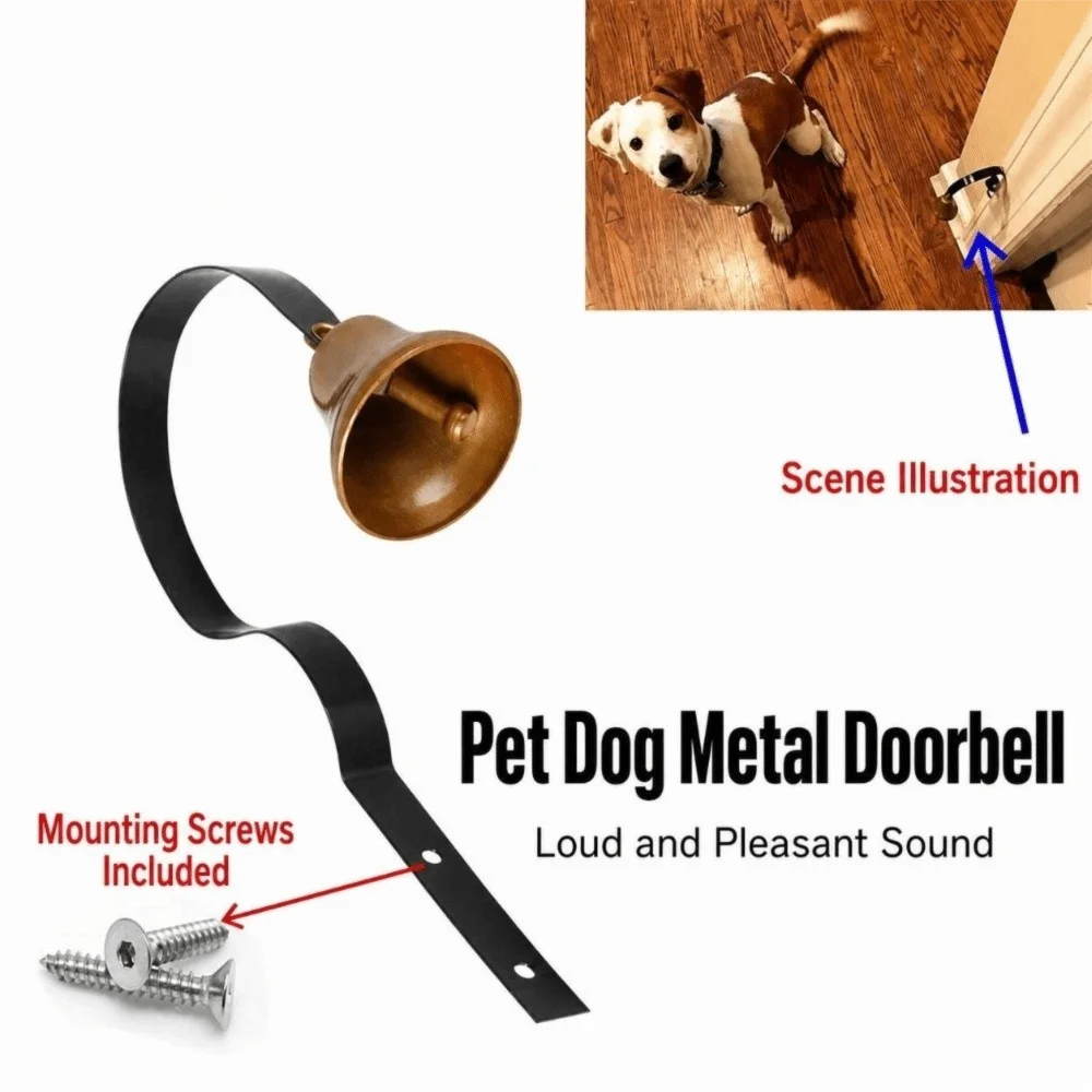 Brass Hanging Door Bell Clear Tone Loud Sound Wall Mount Shop Bell Hanging Design Curved Metal Support Entry Alert Bell