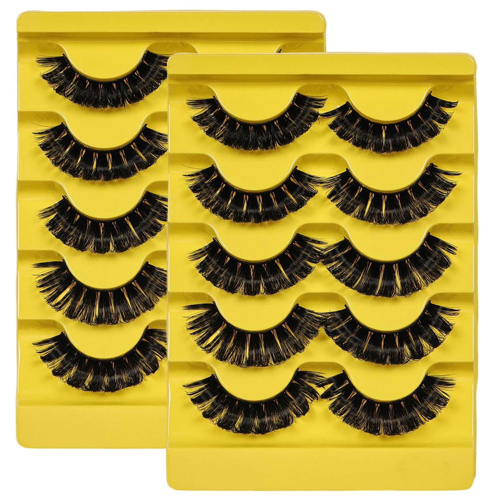 10 Paare/2 Pack Wimpern DD Curl Russische Wimpern 3D Faux Gefälschte Wimpern Wiederverwendbare Flauschige Russische Streifen Wimpern wimpern verlängerung
