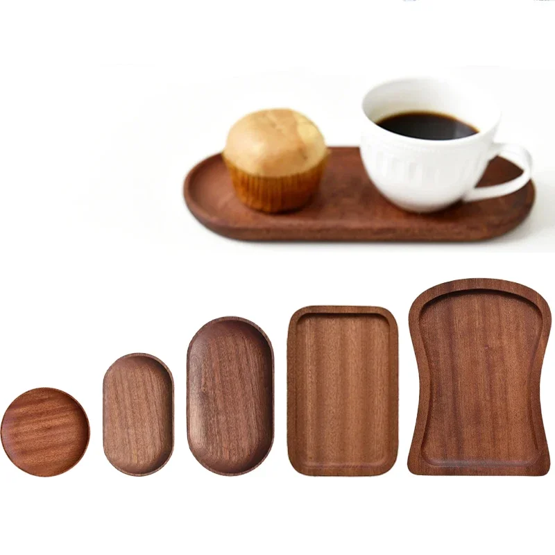 Wooden Serving Trays Oval Wood Tray Salver Dishes Dinner Plates for Party Dessert Bread Plates Platters for Serving Food Dessert