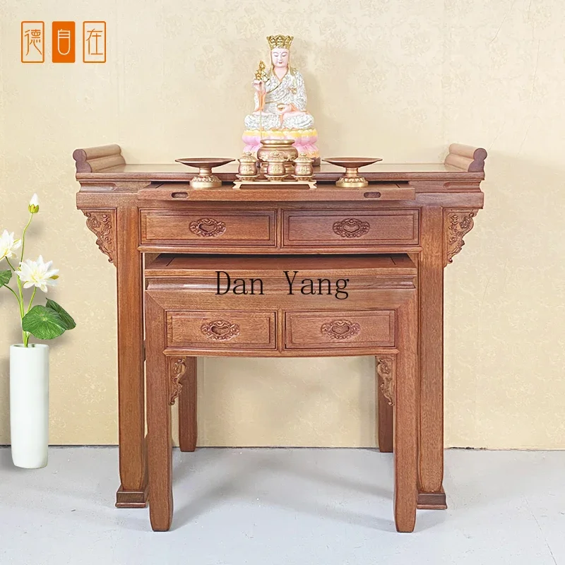 CYH household economical Buddha statue incense table modern God of Wealth solid wood table