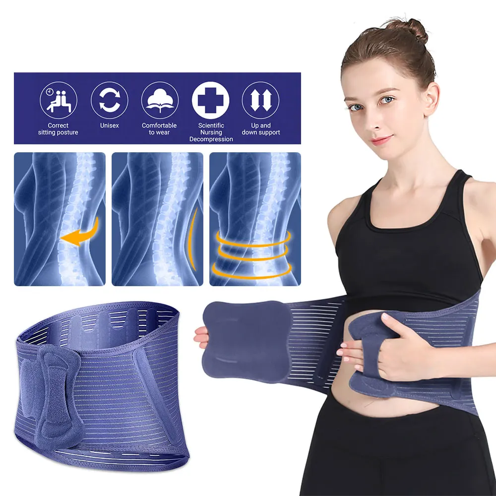Back Brace Support Belt For Lower Pain Relief Adjustable Men Women Waist Lumbar Sciatica Scoliosis Herniated Disc Corset Posture