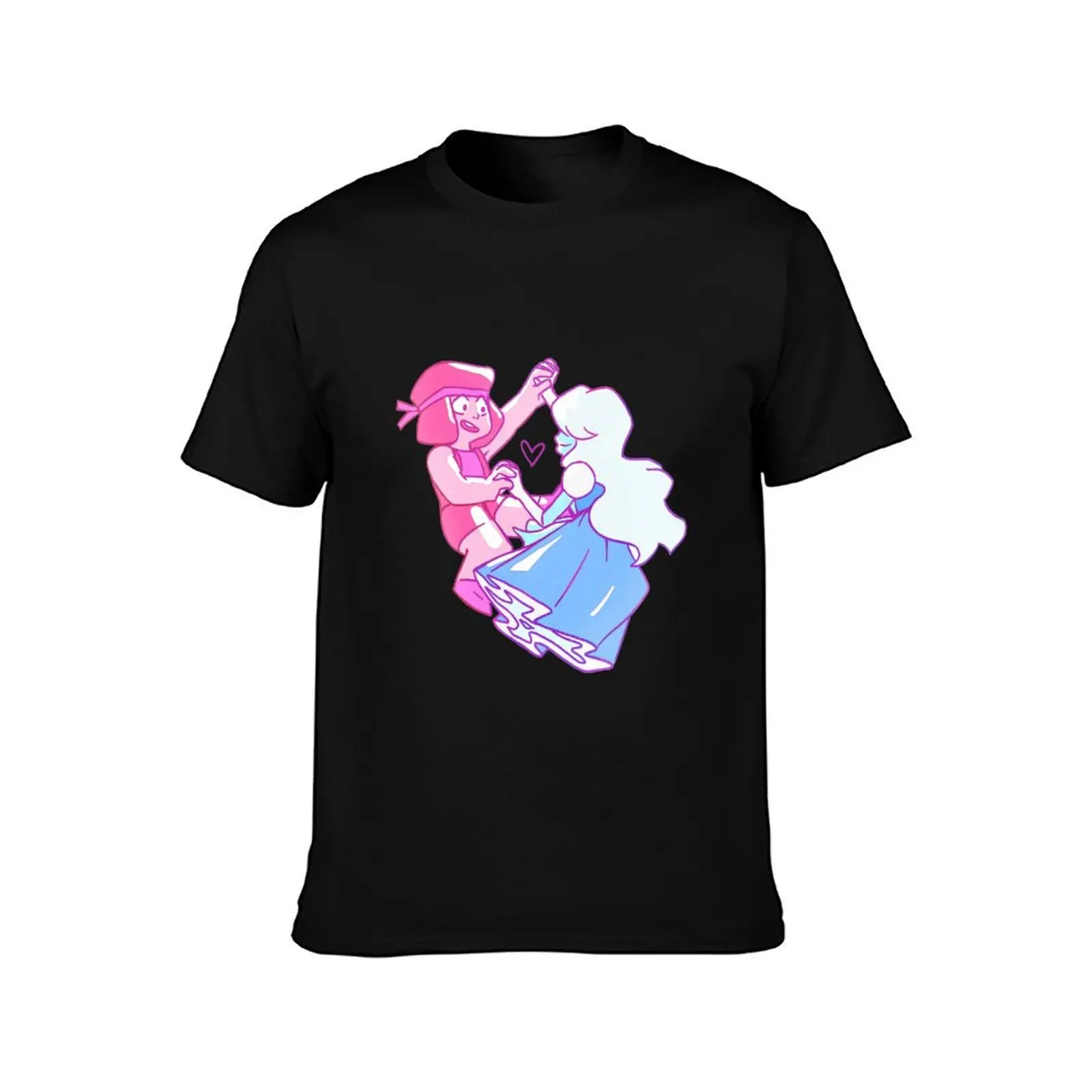 Ruby and Sapphire T-Shirt Summer Casual Cotton Tee Oversized Streetwear Tops Vintage Graphic Print Loose Fit Short Sleeve