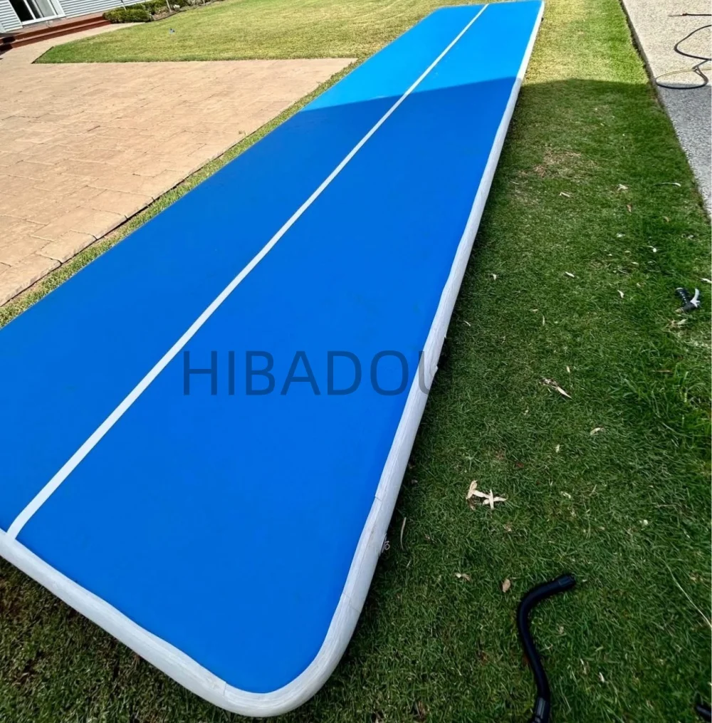12x2x0.2m Inflatable Air Track Tumbling Mat for Gymnastics Training Cheerleading Home Use Water Yoga Floating Tumble Track Mats