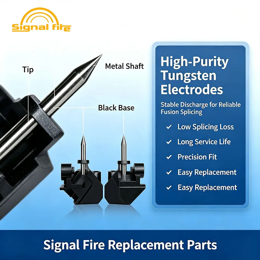 Eletrodos de Reposição Signal Fire para Máquina de Fusão de Fibra Óptica AI6A AI6C AI7 AI8 AI9 AI10