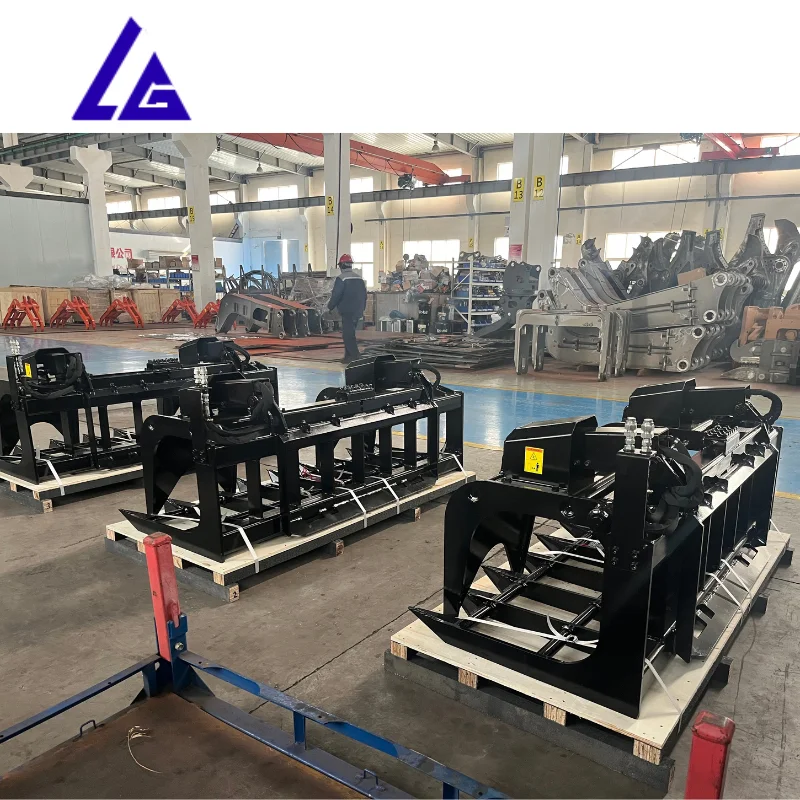 Multi-Tine Skid Steers Claw Bucket Rake Grapple for Excavation and Material Sorting Work