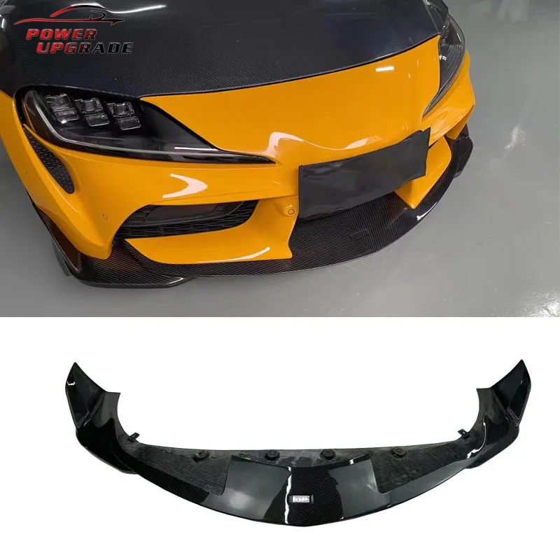 Wholesale Dry Carbon Fiber Toms Style Front Bumper Lip Front Splitter For Toyota Supra A90 A91 Mk5 Body Kits