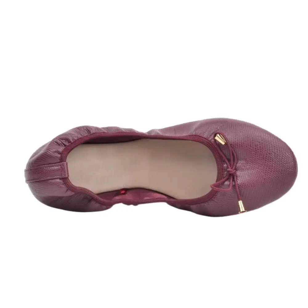 Fashion Shallow Mouth PU Ballet Shoes Bowknot Thread Soft Sole Flat Shoes Foldable Lightweight Ballet Flats Women Gymnastics