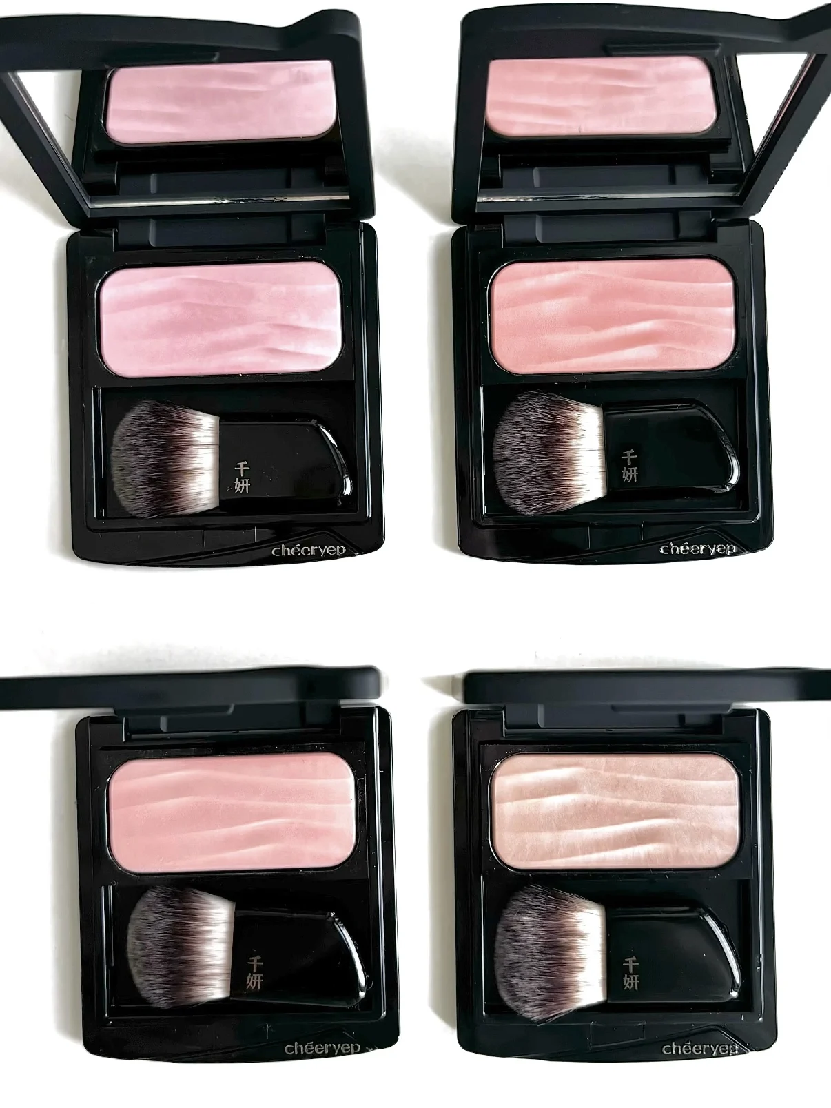 Qianyan Pojedynczy Róż do Policzków Matowy Puder Brokatowy Efekt Połysku Cheeryep Konturowanie Samodzielne Konturowanie Brwi Wysoki Połysk do Makijażu Twarzy