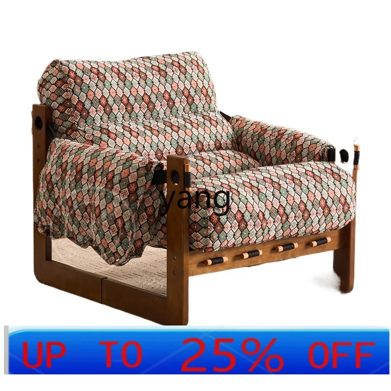 

LMMsofa home recliner living room balcony bedroom retro single sofa comfortable leisure chair