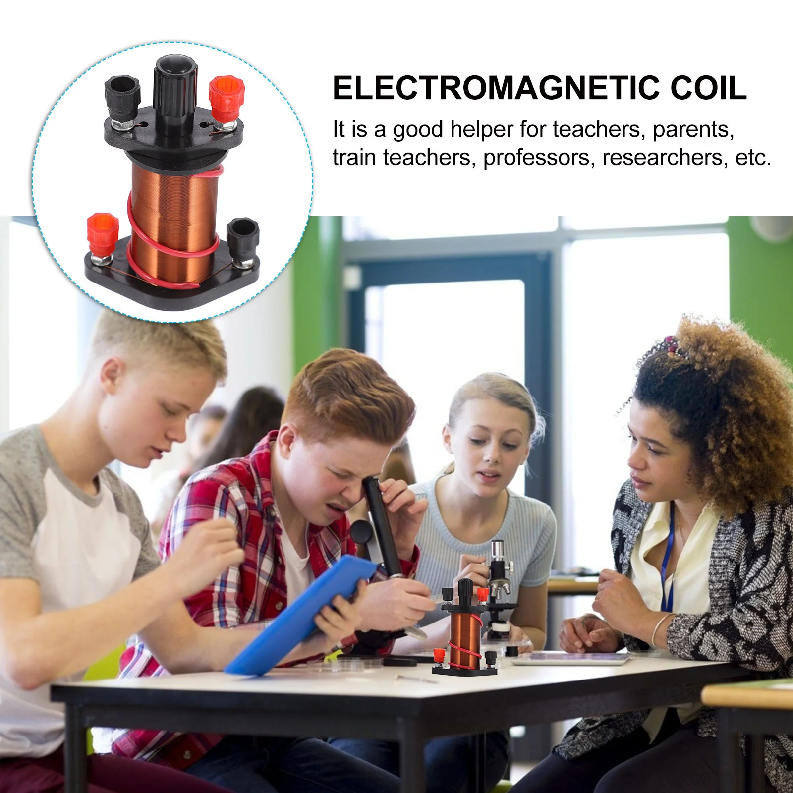 Electromagnetic Induction Coil Magnets Teaching Ring Physics Experiment Copper School Tool Auxiliary Primary