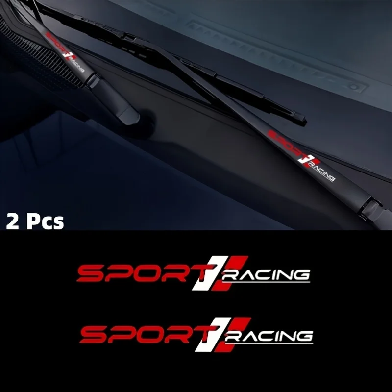 

2PCS/4PCS Racing Letter Graphic Waterproof Self-adhesive Vinyl Sticker for Car Motorcycle Bike Helmet Laptop Decor