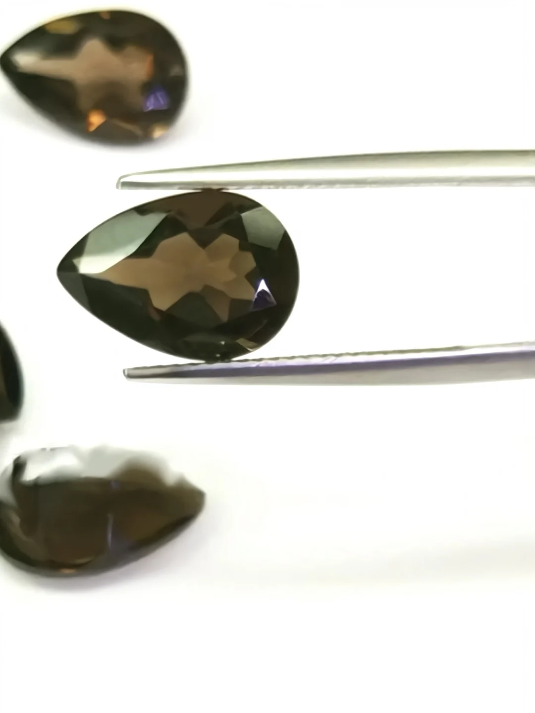 

30pcs Authentic Natural Smoke Quartz Pear 7x9mm-9x11mm