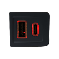 Car Charger Adapter Dual USB Car Charger Socket Type C PD+QC3.0 Quick Charging Auto Phone Adapter for VW Multivan T5 2003-2015