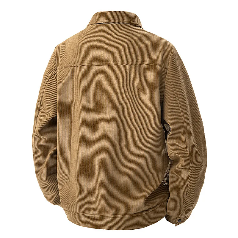 Men's Corduroy Jacket Autumn y2k Winter Jackets Man Retro Casual Coat Streetwear Button Up Outdoor Fashion Workwear