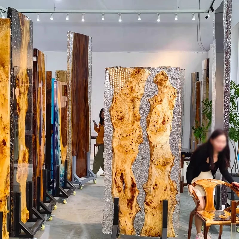 

Walnut solid wood, large board tea table, log dining table