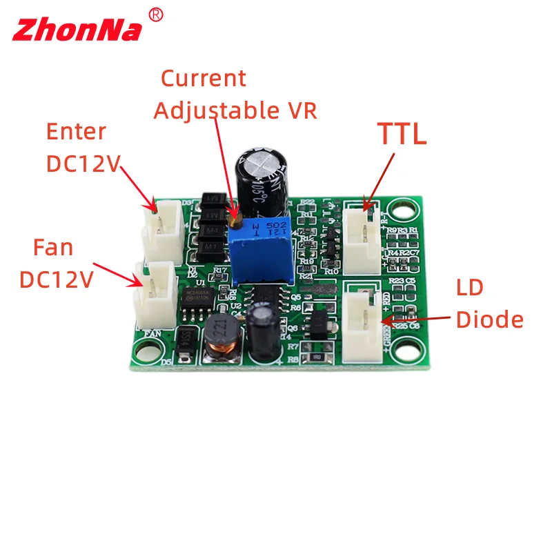 

Laser With Circuit Board Driving Red/ Green/ Blue 10mW-500mW High-Power TTL ACC Constant Current Voltage Laser Accessories PCB