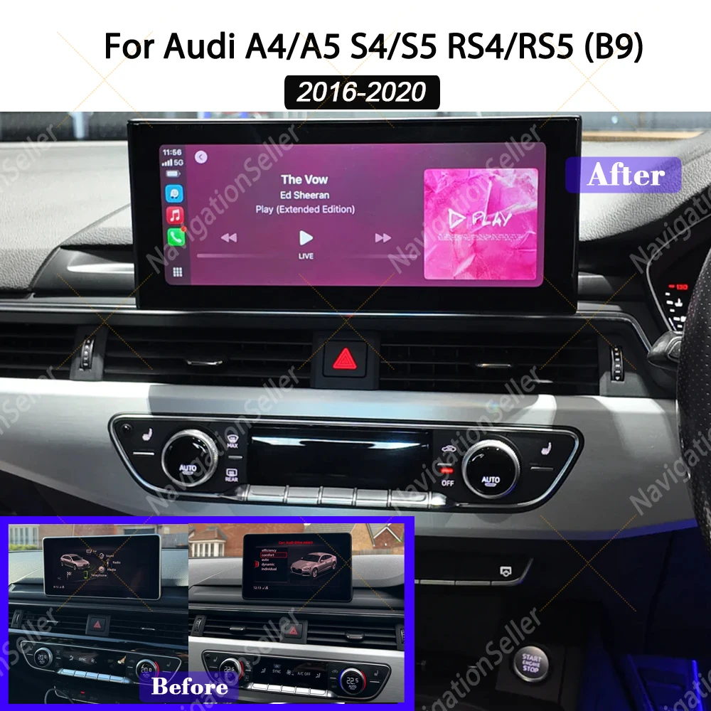 

10.25" Android Screen For Audi A4 A5 S4 S5 RS4 RS5 B9 MIB2 Apple CarPlay Auto Radio Multimedia Player Audio Video Head Unit RHD
