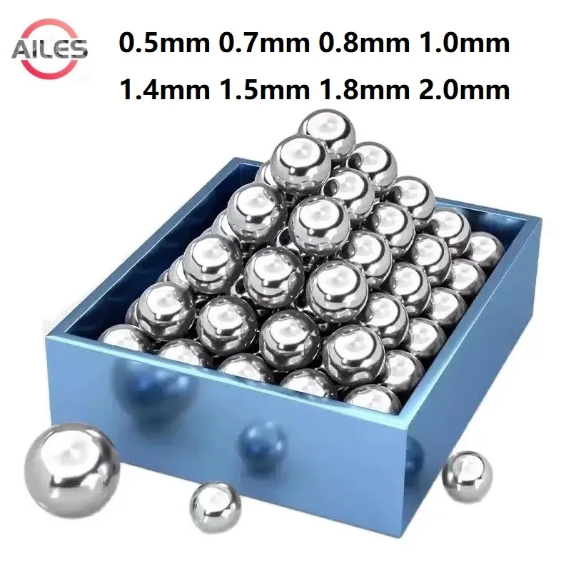 

Industrial Use Mini 304 Stainless Steel Balls Solid Balls 0.5mm 0.7mm 0.8mm 1.0mm 1.4mm 1.5mm 1.8mm 2.0mm Tiny Steel Beads