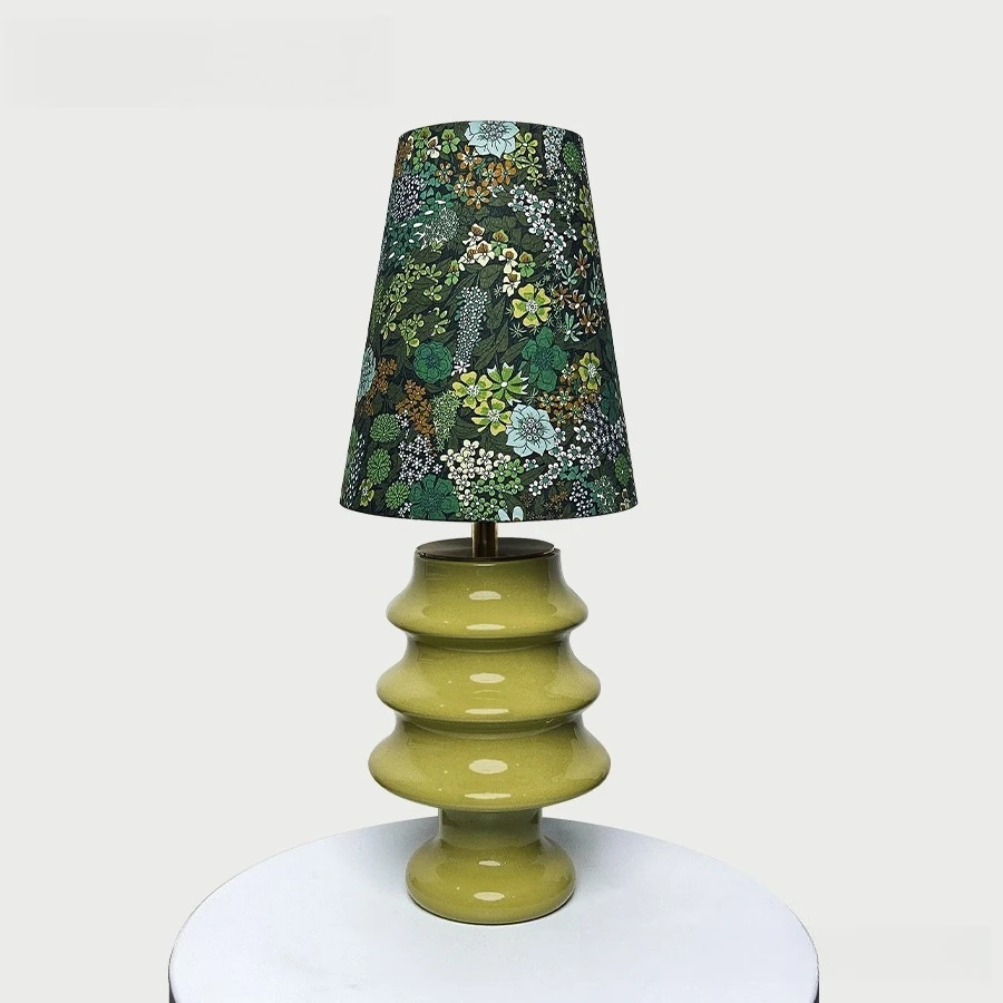 

Vintage Liberty Fabric Christmas Tree Table Lamp – Handmade Textile Atmosphere Light, Festive Décor Gift