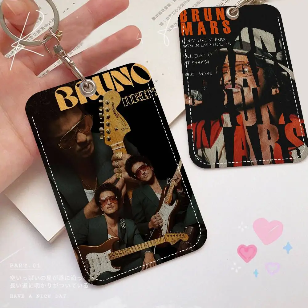 Singer B-Bruno M-Mars Personalised Holder Suitable For Bank Card,Subway, Bus Card Wallet Card Case Badge Holder Keychain